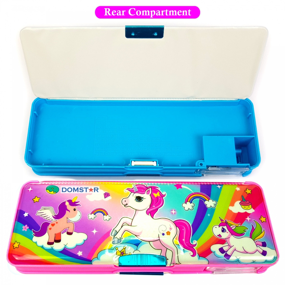Buy DOMSTAR Unicorn Magnetic Pencil Box with Built-in Calculator