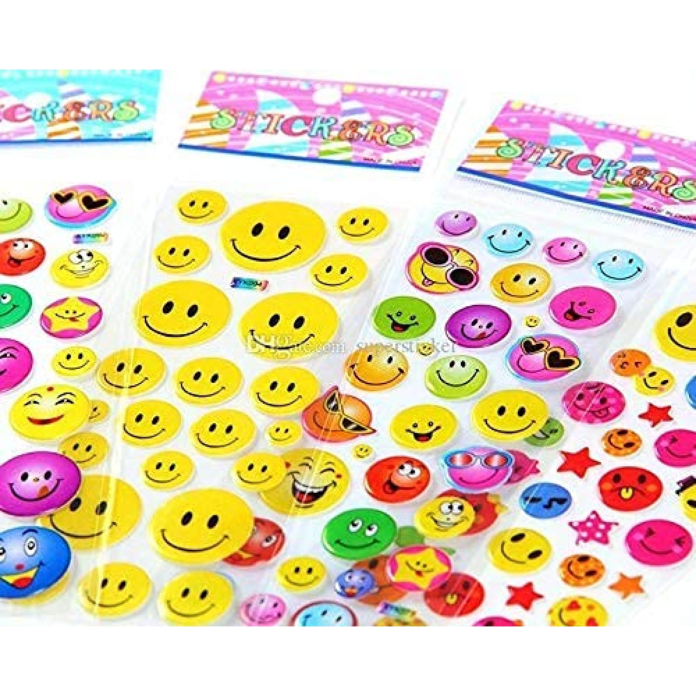 Buy Smiley Stickers3D Embossed, Water Proof online @  -  School & Office Supplies Online India